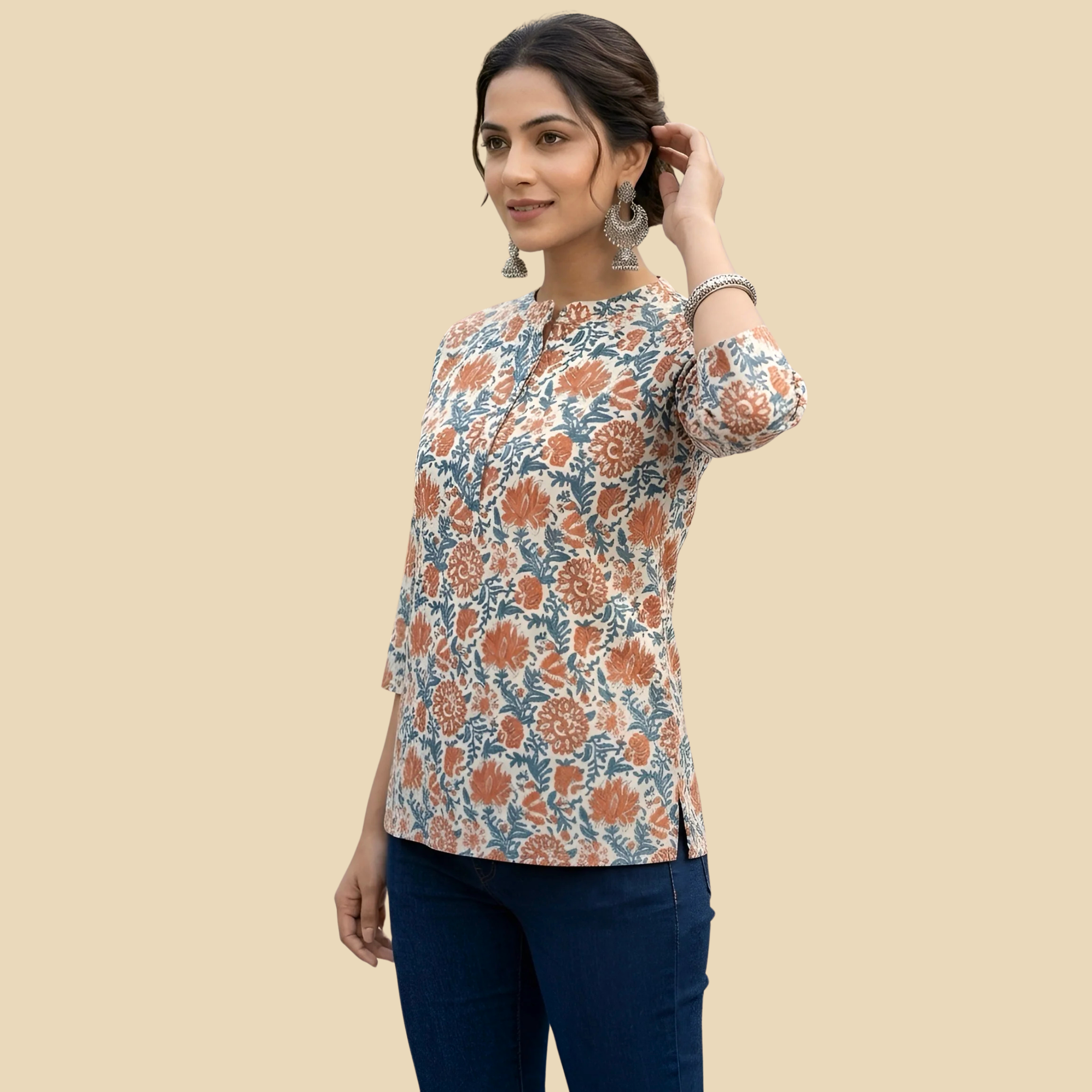 10 Printed Straight Tunic, view 3