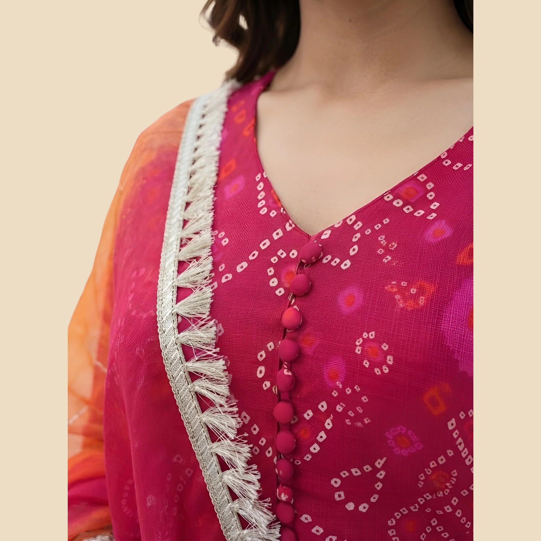 35 Printed Pure Cotton Straight Kurta Trouser Set With Dupatta, view 2