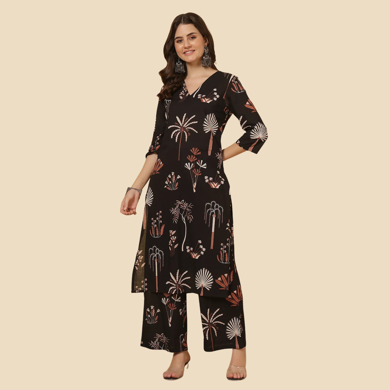 28 Printed Pure Cotton Straight Kurta Set