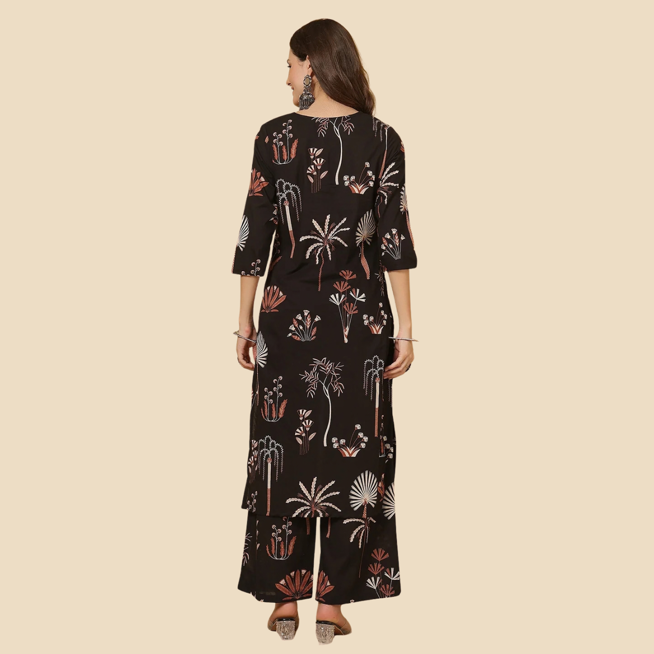28 Printed Pure Cotton Straight Kurta Set, view 4