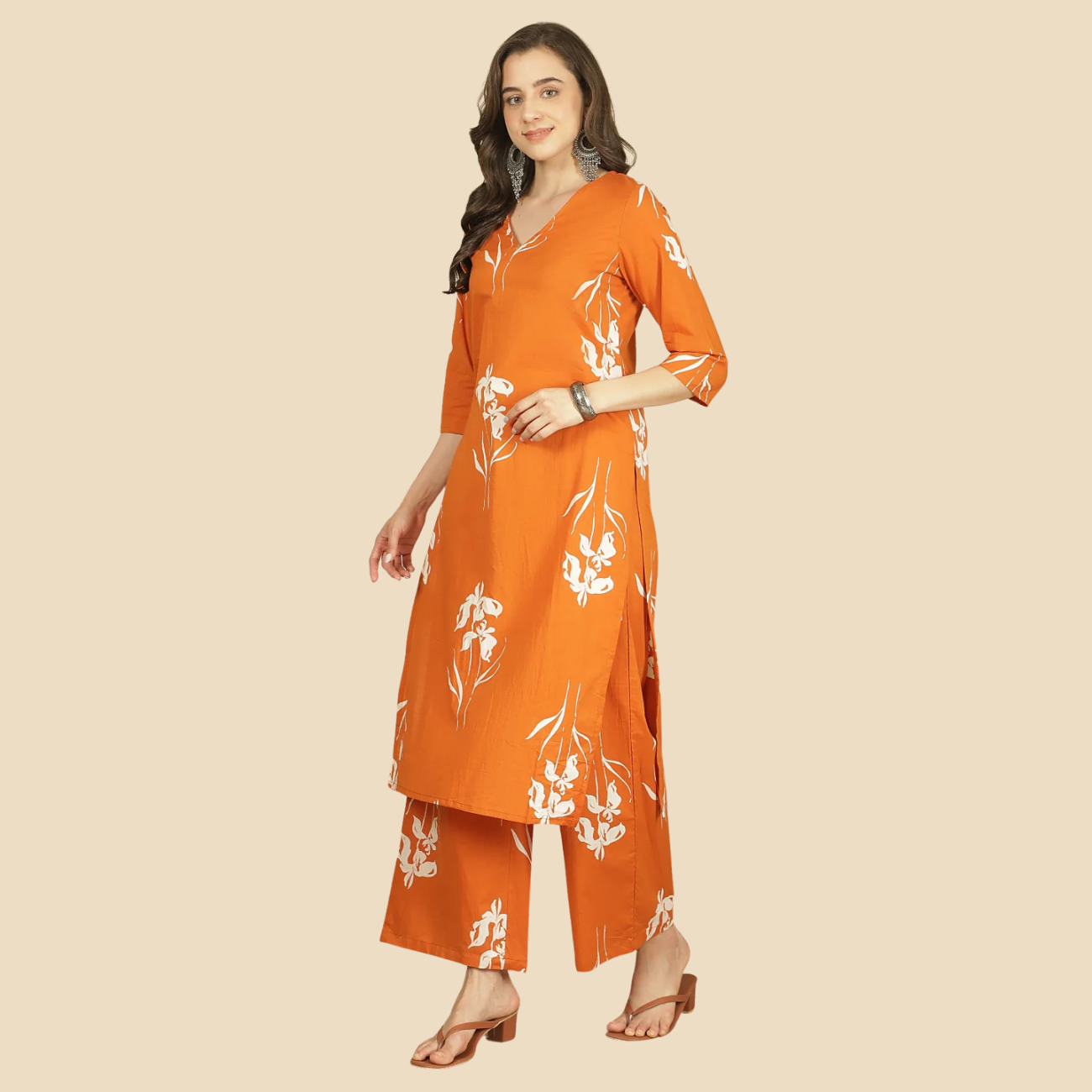 29 Printed Pure Cotton Straight Kurta Set