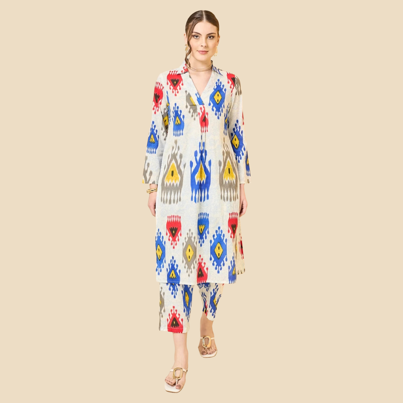 26 Printed Pure Cotton Straight Kurta Set
