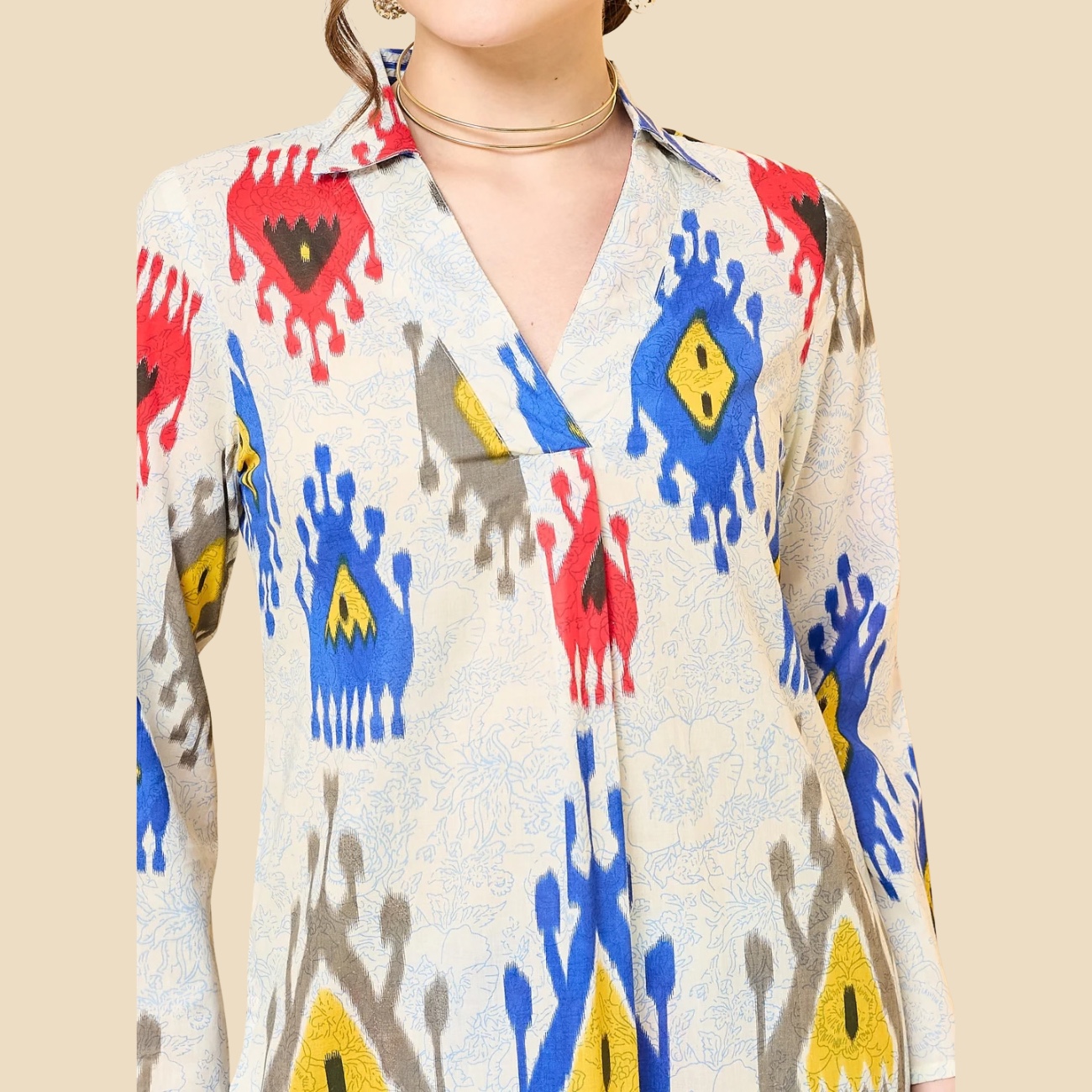 26 Printed Pure Cotton Straight Kurta Set, view 2